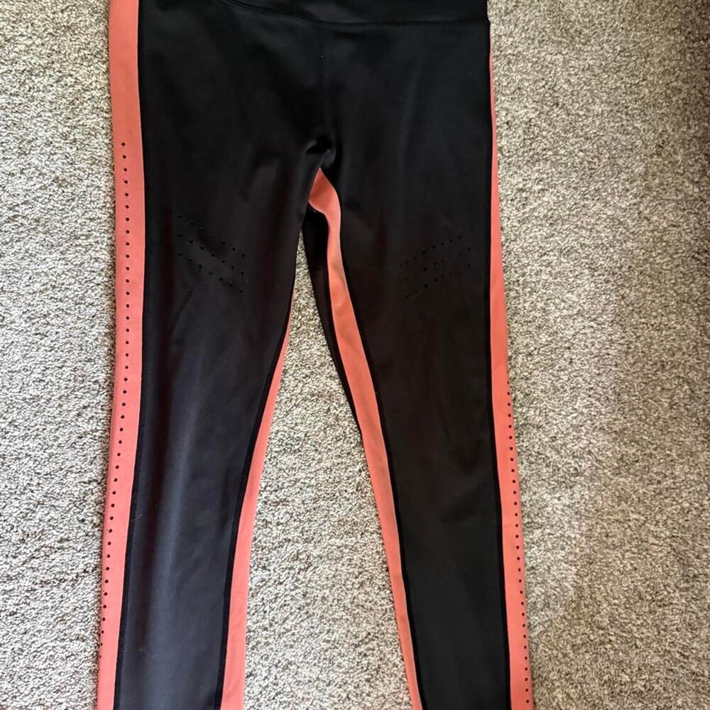 Zyia Active Black Coral Compression Leggings Women’s 8-10 Mesh Ventilated